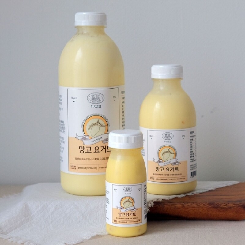 강원더몰,우유곳간 망고 요거트 500ml 횡성 대광목장