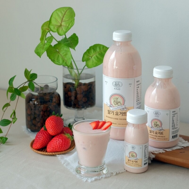 강원더몰,우유곳간 딸기 요거트 150ml 횡성 대광목장