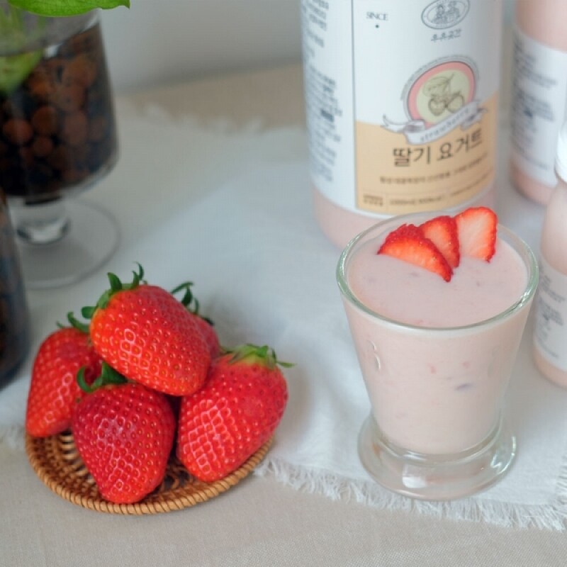 강원더몰,우유곳간 딸기 요거트 500ml 횡성 대광목장