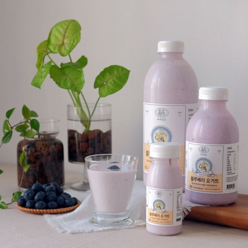 강원더몰,우유곳간 블루베리 요거트 500ml 횡성 대광목장