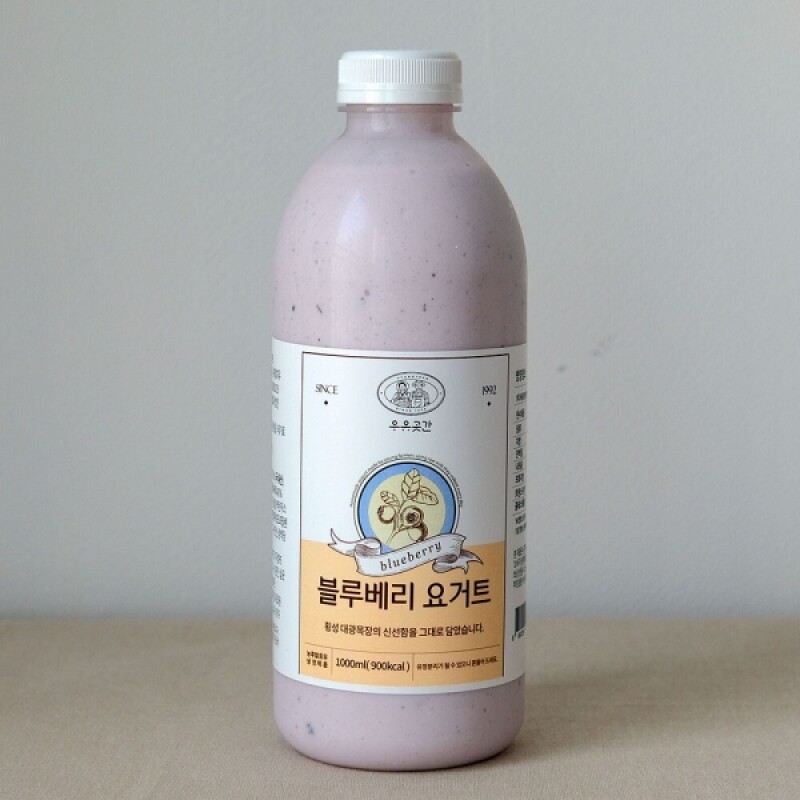 강원더몰,우유곳간 블루베리 요거트 1000ml 횡성 대광목장