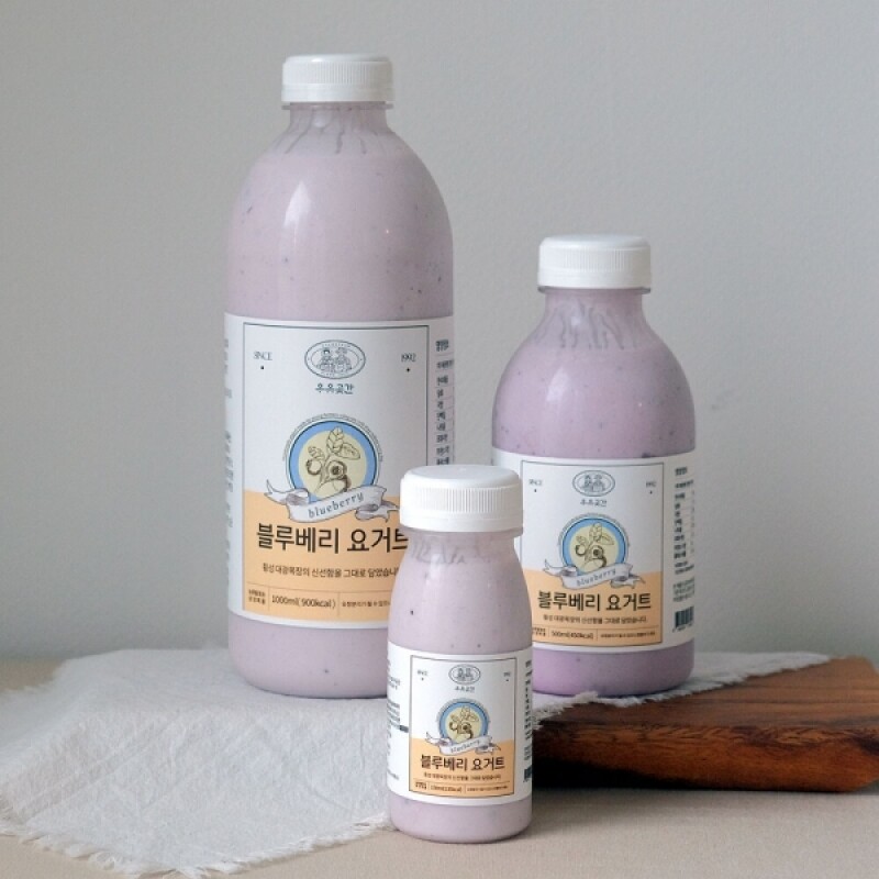 강원더몰,우유곳간 블루베리 요거트 1000ml 횡성 대광목장