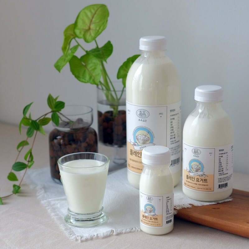 횡성몰,우유곳간 목장 요거트 500ml 4종 (플레인,딸기,블루베리,망고)