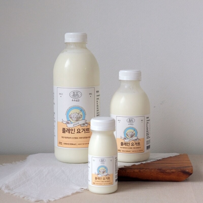 횡성몰,우유곳간 목장 요거트 500ml 4종 (플레인,딸기,블루베리,망고)